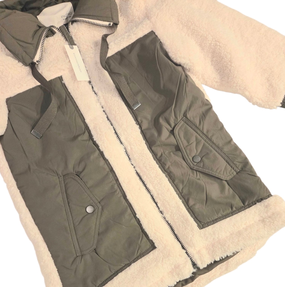 Pilcro Anthropologie Mixed Sherpa Anorak Jacket - Picture 3 of 5